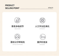 折叠躺椅办公室午休午睡床工位电脑椅家用宿舍坐躺两用靠背沙发椅 湖蓝【65CM】+三防科技布+背部支撑杆 可坐可躺