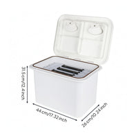 Boat Storage Box with Lid Embedded Marine Storage Box Container for Anglers