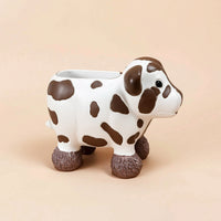 Cow Planter Cute Cow-Shaped Planter Tabletop for Windowsill, Desk, Plant Lovers