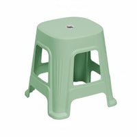 Thickened Design Stackable Square Stool Space-Saving Household Furniture Sturdy Backless Seat Easy to Clean for Families, Office Workers, Living Room, Kitchen, Bedroom, Bathroom
