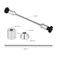 Thru Axle Hub Adapter Rod Threaded Bicycle Wheel Truing Stand Adapter High Strength Wheel Truing Stand Fixed Rod for Mechanics