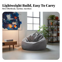 Comfortable Single-Person Lounger Long-Lasting Beanbag Chair Skin-Friendly Bean Bag No Assembly Required for College Students, Pet Owners, Balcony, Living Room, Reading Nook, Watching Movies