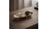Oval Serving Tray Low-Profile Oval Display Tray Decorative for Refreshment Area