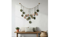 Woven Foliage Tapestry Chic Aesthetic Boho Foliage Tapestry Macrame Wall Hanging Great Gift Thought Macrame Feather Hanging
