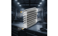 Condenser with Brass Fittings Tube-and-Fin Oil Cooler Heat Exchanger Engine Oil Cooler Heat Exchanger Aluminum Automotive