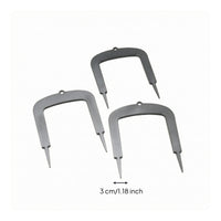 3 Pieces Open-frameFrame Metal Putting Gate Set Flat Putting Practice Gate Set Pointed Stakes Sports Gear Black