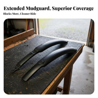 2 Pieces Front and Rear Mudguard Set Wide Design Front and Rear Mudguards Easy Installation Mountain Bike Fenders for Rough Terrain Biking