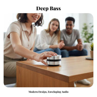 Wireless Stereo Pairing Stereo Pairing Bone Conduction Speaker Suction Base Vibration Audio Puck Portable Surface Transducer Bluetooth 5.1 Connectivity for Music Lovers, Tech Enthusiasts, Travelers, Office, Travel, Outdoor, Dorm Room