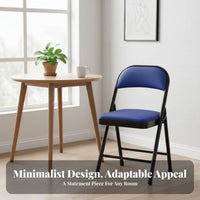 Padded Folding Chair Installation Household Furniture No Assembly Required Foldable Stool for Homeowners, Adults, Dining Room, Balcony, Office