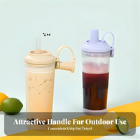 Large Capacity 850ml Tapioca Tumbler Safe Reusable Bubble Tea Cup Easy to Clean for Commuters, Office Workers, on the Go, Commute, Outdoor