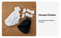 1/12 Scale Doll Dress Ruffled Design 1/12 Scale Doll Outfit High-Low Skirt Miniature Apparel for Display