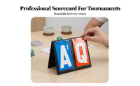 Clear Numbers Tabletop Score Flipper Easy to Read Two-sidedSided Card Game Scorer Foldable Design Flip Scoreboard Waterproof for Seniors, Tournaments, Parties