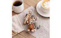 Crochet Monkey Keychain Handmade Keychain with Monkey Figures Cute for Tote Bags