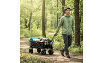 Folding Wagon Cart Portable Collapsible Wagon with All-Terrain Wheels for Beach