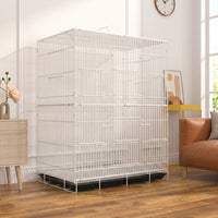 Multi-Layer Breeding Nest with Pull-Out Tray, Multi-Level Aviary Cage, and Medium Bird Viewing Cage for Secure and Cleanable Habitat