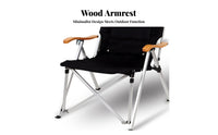 Foldable Design Portable Highspine Recliner Reclining Function Highspine Camp Lounger Lightweight Frame Camping Chair Side Storage Pocket for outdoor enthusiasts, fishers, Sports Fans, Fishing, spineyard, outdoor meal, live events
