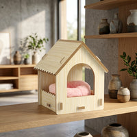 Wooden Parrot Breeding Box 29.5x15x15cm Bird House, Nest Boxes for Birds with Soft Cotton Nest, Hanging Parakeet Home with Slotted Vents, 2pc