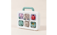 Portable Busy Board with Handle Interactive Activity Suitcase Tactile Sensory Board Screen-Screenless for Preschoolers