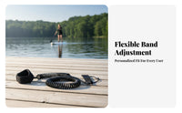 Padded Coiled Ocean Leash TPU Elastic Coiled SUP Leash Hook-and-Loop Water Sports Gear Metal Swivel