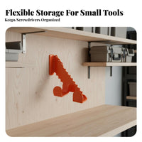 2 Pieces Space Saving Wall Mounted Chainsaw Rack Vertical or Horizontal Hanging Chainsaw Wall Mount Multi-Purpose Heavy Duty Tool Hook for Workshop, Shed