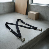Cross-Back Lifting Strap Metal Hooks Shoulder Lifting Strap Water Resistant Load Bearer