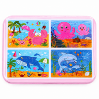Wooden Puzzle Set for Adults, 4-in-1 Educational Puzzles, Cognitive Skill & Problem Solving, 9/12/15/20 Piece puzzle with Storage Tin