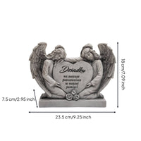 Angel Statue Peaceful Memorial Plaque with Angels Inspirational for Grave