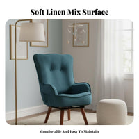Ergonomic Design Upholstered Swivel Armchair Luxurious Comfort Upholstered Swivel Chair Soft Feel Textile Living Room Seating High-Resilience Foam Filling for New Mothers, Homeowners, Balcony, Bedroom, Nursery, Reading Nook
