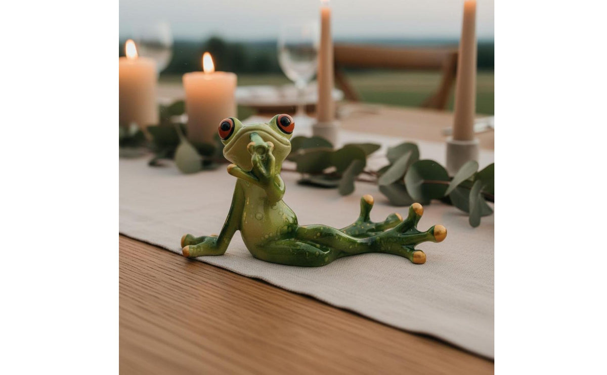 Resin Frog Couple Decoration Nordic Design Resin Frog Lovers Sculpture Home Decoration Cute Design for Partners, Wedding