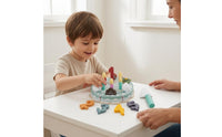 Wooden Cake Toy Smooth Painted Finish Wooden Pretend Cake Printed Decorative Details for Children