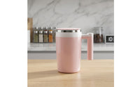 Electric Self-Stirring Cup Waterproof Electromagnetic Self-Stirring Mug Rechargeable Mixing Cup with Handle Stainless Steel