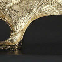 Ginkgo Leaf Bookends Textured Resin Bookends Stable Book Holders for Bookshelf, Living Room