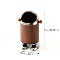 Trash Can with Wheels Portable Wastebasket Long-Lasting for Living Room