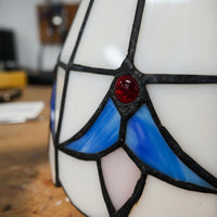 Scalloped Rim Handmade Soldered Glass Shade Tiffany Design Light Shade for DIY Enthusiasts