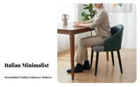 Upholstered Armchair Light Luxury Design Dining Chair Soft Padded Contoured Rear Rest for Adults, Kitchen, Bedroom
