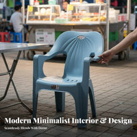 Anti-Slip Lowrear Molded Stool sturdyDuty Molded Shell Chair with Frame Legs Easy to Clean Armchair adaptable for Stall Vendors, Adults, householders, Night market stalls, Outdoor, Cafeteria, Patio