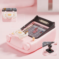 Car Racing Game with Steering Wheel Rechargeable Handheld Racing Toy Compact