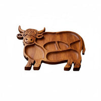Decorative Creature Shaped Serving Board Multi-Compartment Sectional Appetizer Tray Great Gift Idea Sectioned Appetizer Tray Hand Carved for Living Room, Housewarming, Parties