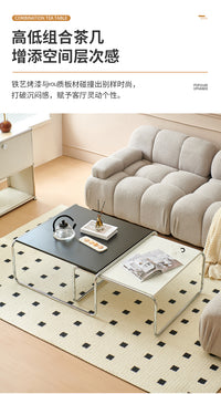 中古包豪斯茶几客厅家用小户型设计师拉齐奥方形咖啡桌组合边几 白色小款