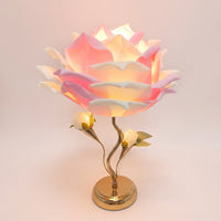 Floral Flower Lamp Decorative Rose Lamp Corded Glossy for Reading Corner