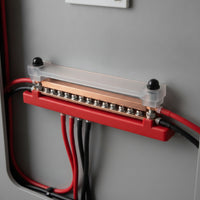 Power Distribution Block with Cover Screw-Fastened Power Distribution Block Marine Bus Bar High Conductivity Corrosion Resistant