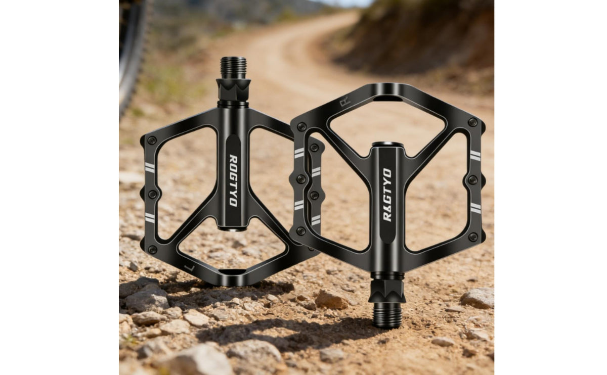 Aluminum Alloy Pedals with Sealed Bearings Anti-Slip Bike Flat Pedals Grippy Sturdy for Commuting