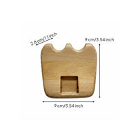 Double Cue Holder Compact Tabletop Design Wooden Cue Holder Non-Slip Rubber Base