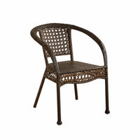 Breathable Weave Woven Tub Chair Handwoven Accents Armchair High Load-Bearing Outdoor Furniture Ergonomic Design for Seniors, Garden Enthusiasts, Homeowners, Balcony, Patio, Backyard, Living Room