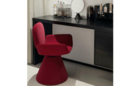 Light Luxury Swivel Vanity Chair Comfortable Cushion Upholstered Makeup Chair Ergonomic Design Household Furniture Soft Breathable Textile for Nail Technicians, Women, Bedroom, Dressing Room, Beauty Salon, Hotel