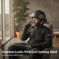 Integrated Audio Pickup Bluetooth Helmet Headset ABS Helmet-Mounted Headset Wired Design Communication Gear Handscomplimentary Calls for Motorcyclists, Riders