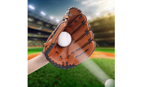 Deep Pocket Baseball Glove Reinforced Edging PU Baseball Glove Contrasting Lacing Catching Glove Stitched