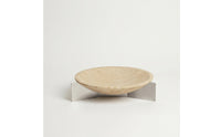 Tabletop Tray with Stand Wabi-Fruit Bowl with Stand Speckled Decorative Organizer for Living Room