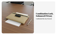 Large Capacity Combination Lock Document Bag Professional Grade A4 Document Security Bag Long-Lasting for Accountants, Travelers, Transport