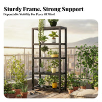 Floor-Standing Multi-Tier -plant- Pot Rack Modern Minimalist design Plant Stand Acts as a divider Display storage capacitySaving for Gardeners, Apartment Dwellers, homeowners, Balcony, Indoor, Living Room, Corner